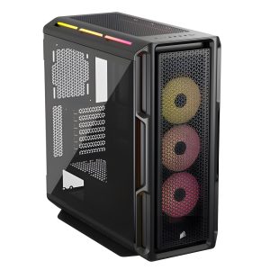 CAA-COR5000TRGB-BLK_1 Corsair iCUE LINK 5000T LX RGB Gaming Case w/ Glass Side, E-ATX, 3x RGB Fans & iCUE LINK Hub, RGB Light Strips, USB-C, Asus BTF Compatible, Black