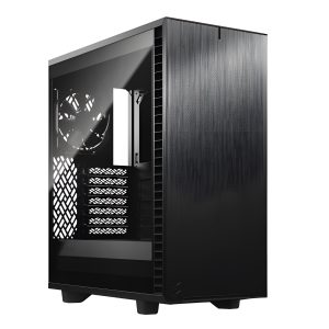 CAA-FRDE7COLTG_1 Fractal Design Define 7 Compact (Light TG) Gaming Case w/ Light Tint Glass Window, ATX, 2 Fans, Sound Dampening, Ventilated PSU Shroud, USB-C