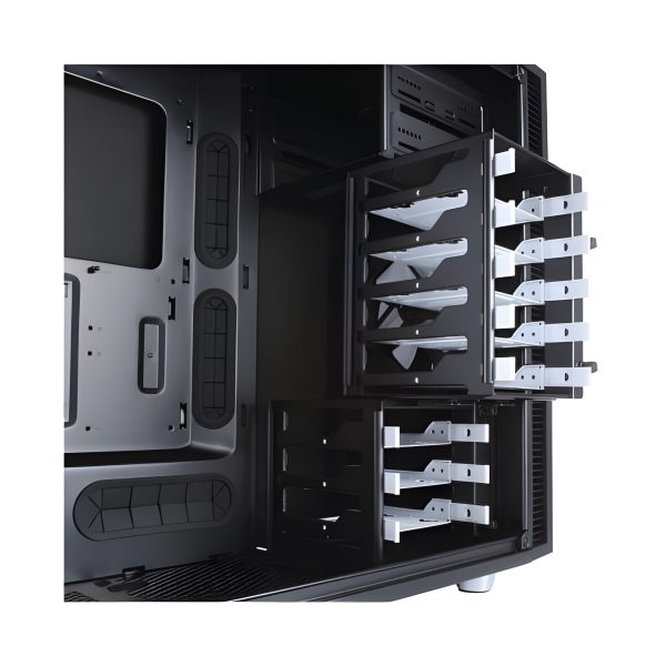 Fractal Design Define R5 (Black Solid) Silent Gaming Case, ATX, 2 Fans, Fan Controller, Configurable Front Door, Ultra Silent Design