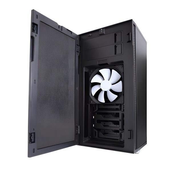 Fractal Design Define R5 (Black Solid) Silent Gaming Case, ATX, 2 Fans, Fan Controller, Configurable Front Door, Ultra Silent Design