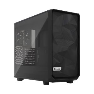 CAA-FRME2LILTG_1 Fractal Design Meshify 2 Lite (Black TG) Gaming Case w/ Light Tint Glass Window, E-ATX, Angular Mesh Front, 3 Fans