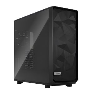 CAA-FRME2XLLTG_1 Fractal Design Meshify 2 XL (Black TG) Gaming Case w/ Light Tint Glass Window, E-ATX, Angular Mesh Front, 3 Fans, Fan Hub, Detach. Front Filter, USB-C