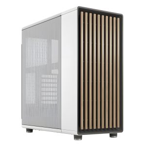 CAA-FRNOR-W_1 Fractal Design North Chalk White (White Solid) Case, ATX, Fine Mesh Side, 2 Fans, USB-C, Oak Front