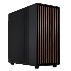 CAA-FRNORXL_1 Fractal Design North XL Charcoal Black (Black Solid) Case, E-ATX, Fine Mesh Side, 3 PWM Fans, USB-C, Walnut Front