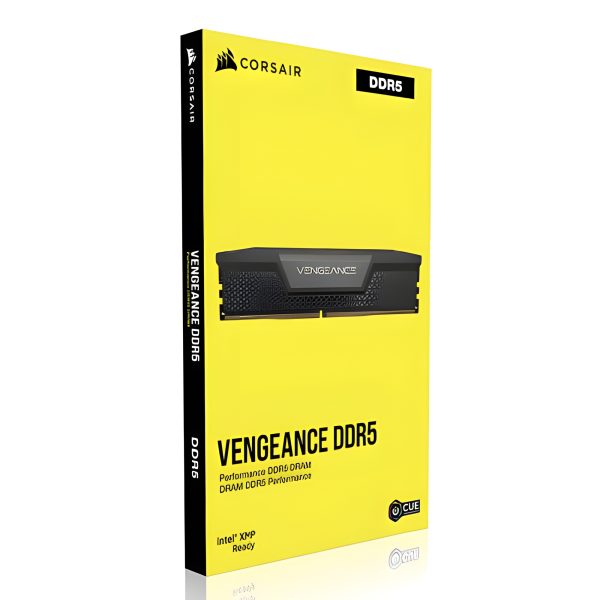 Corsair Vengeance 64GB Kit (2 x 32GB), DDR5, 5200MHz (PC5-41600), CL40, 1.25V, XMP 3.0, PMIC, Black, DIMM Memory