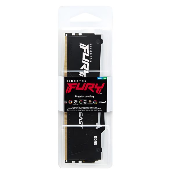 Kingston Fury Beast RGB 64GB, DDR5, 5600MHz, CL36, 1.25V, ECC, PMIC, AMD EXPO & Intel XMP 3.0, Black, DIMM Memory
